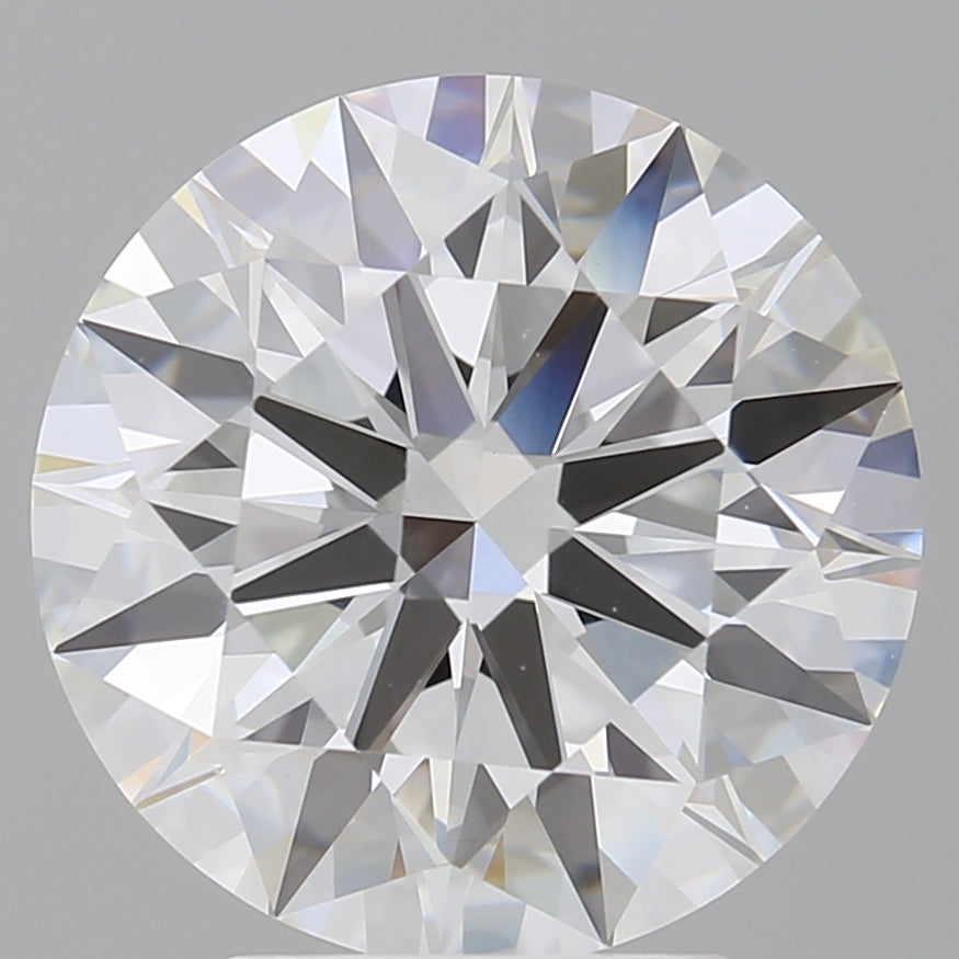 4.10 Carat Round Shaped, Ideal Cut, E Color, VVS2 Clarity, IGI Certified Lab Grown Diamond