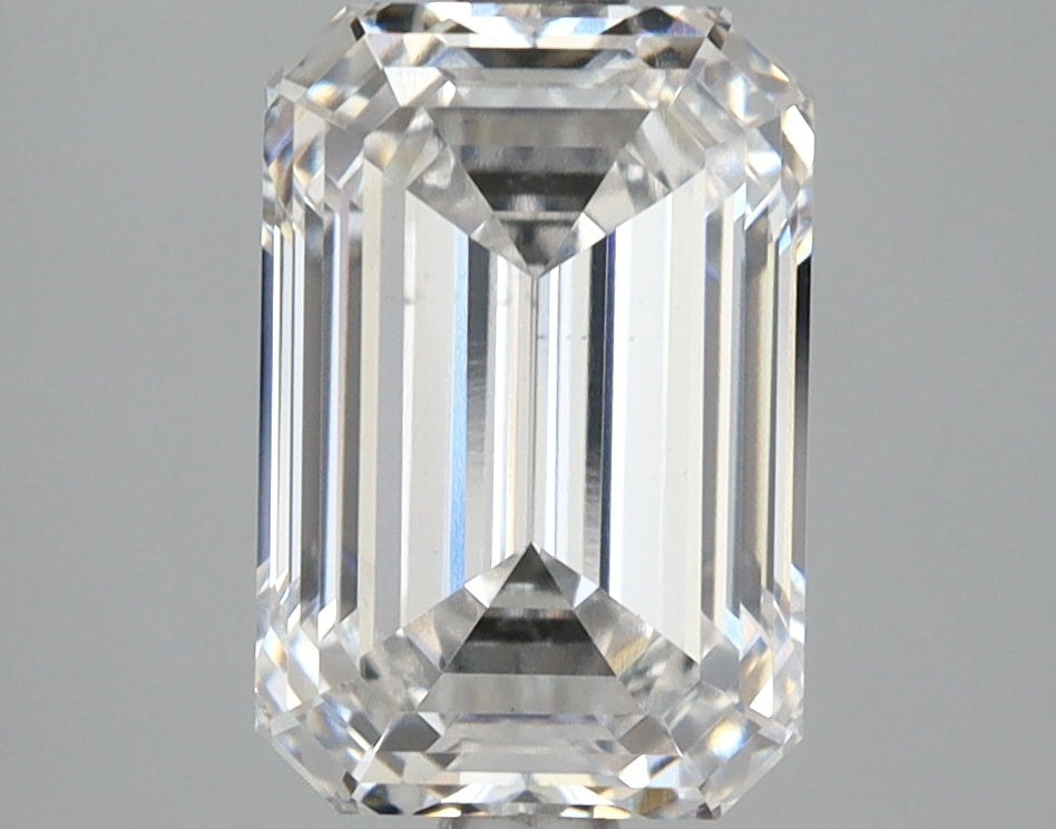 3.09 Carat Emerald Shaped, Ideal Cut, D Color, VS1 Clarity, IGI Certified Lab Grown Diamond