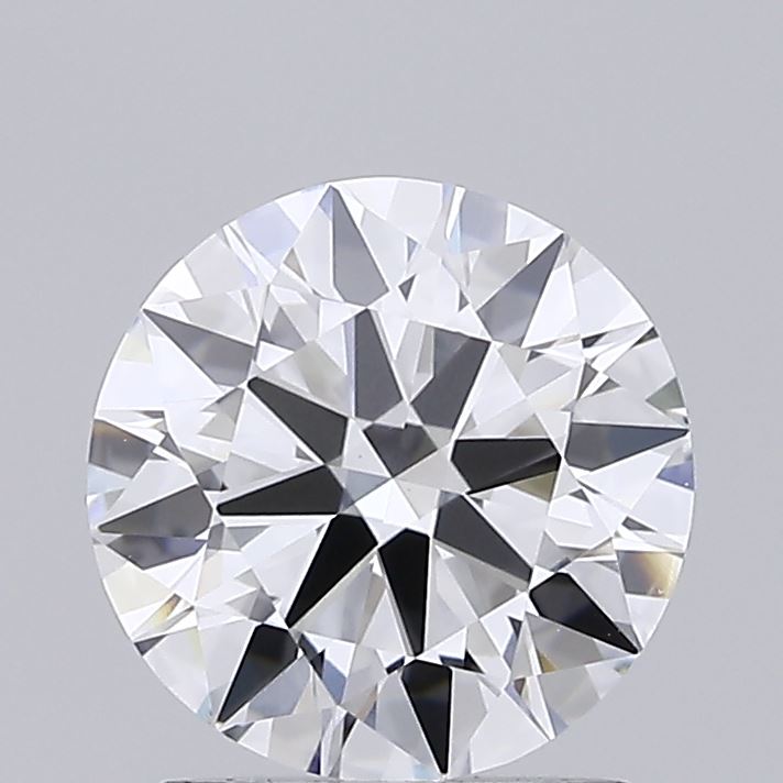1.55 Carat Round Shaped, Ideal Cut, D Color, VVS2 Clarity, IGI Certified Lab Grown Diamond