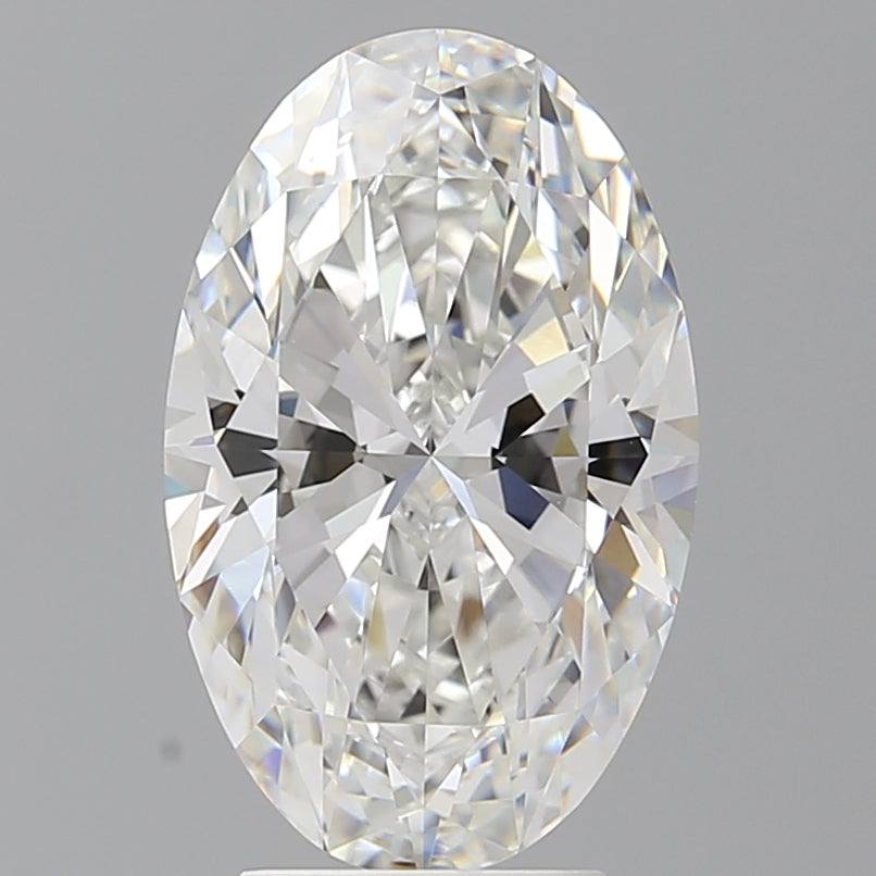 4.09 Carat Oval Shaped, Ideal Cut, F Color, VVS2 Clarity, IGI Certified Lab Grown Diamond