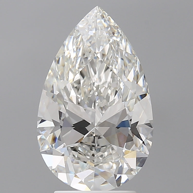 3.55 Carat Pear Shaped, Ideal Cut, F Color, VS1 Clarity, IGI Certified Lab Grown Diamond
