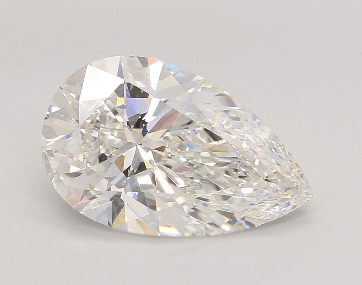 4.50 Carat Pear Shaped, Ideal Cut, E Color, VS1 Clarity, IGI Certified Lab Grown Diamond