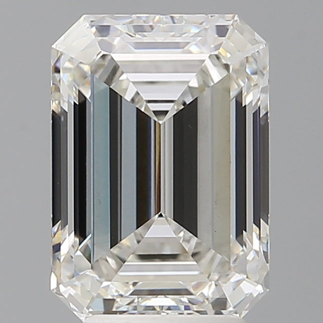 4.08 Carat Emerald Shaped, Ideal Cut, F Color, VVS2 Clarity, IGI Certified Lab Grown Diamond