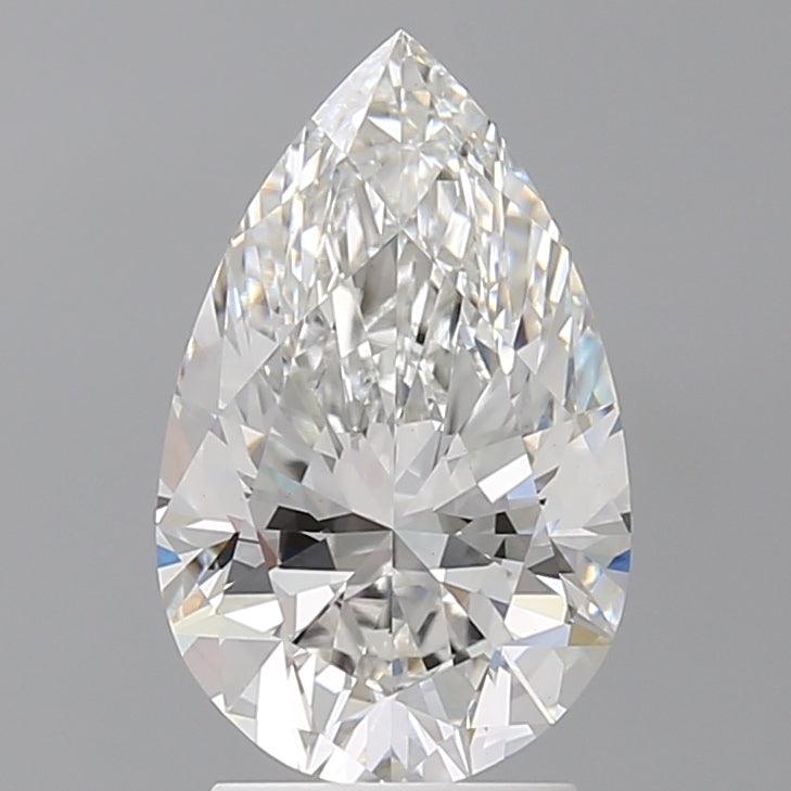 2.59 Carat Pear Shaped, Ideal Cut, F Color, VS1 Clarity, IGI Certified Lab Grown Diamond