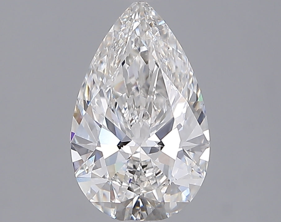 1.55 Carat Pear Shaped, Ideal Cut, F Color, VVS2 Clarity, IGI Certified Lab Grown Diamond