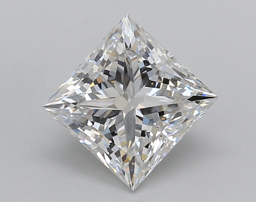 1.91 Carat Princess Shaped, Excellent Cut, E Color, VVS2 Clarity, IGI Certified Lab Grown Diamond