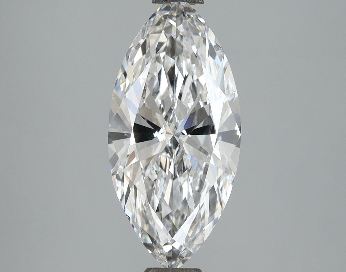 3.02 Carat Marquise Shaped, Ideal Cut, F Color, VVS2 Clarity, IGI Certified Lab Grown Diamond