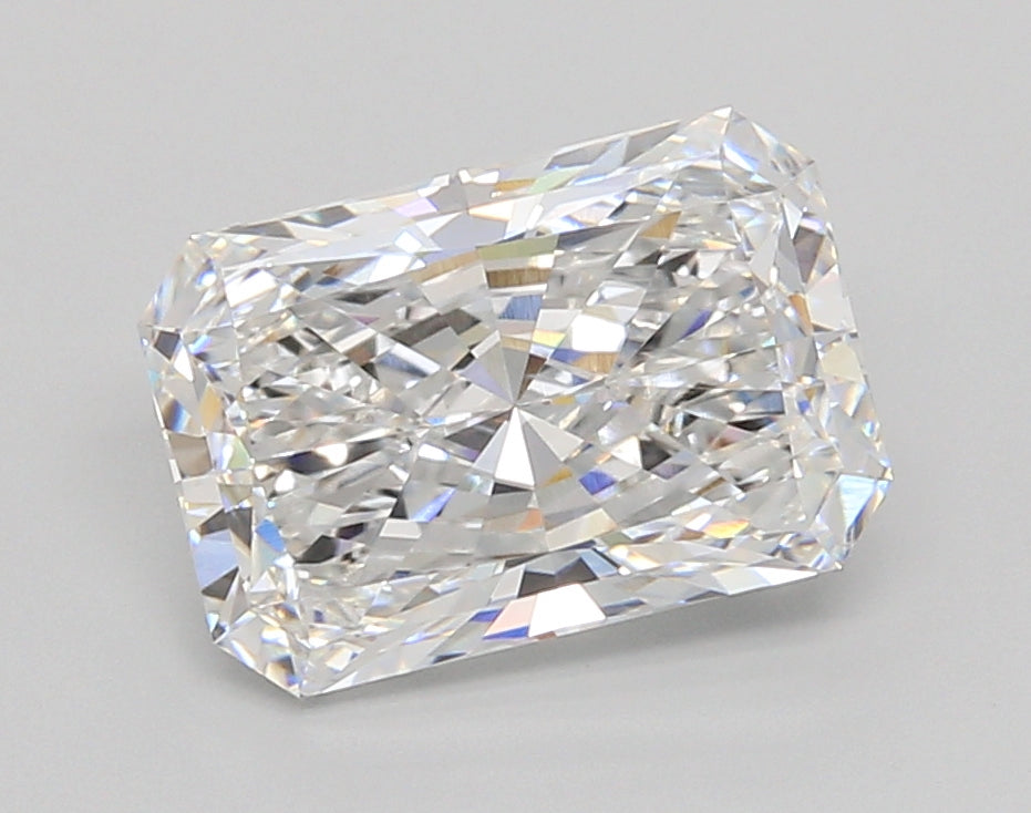 3.05 Carat Radiant Shaped, Ideal Cut, E Color, VVS2 Clarity, IGI Certified Lab Grown Diamond