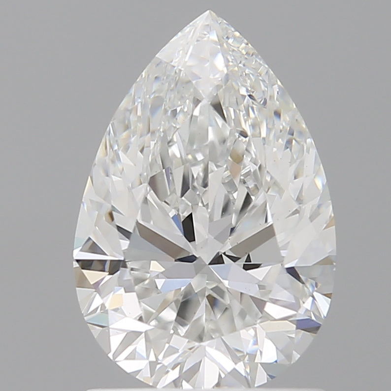 1.51 Carat Pear Shaped, Ideal Cut, D Color, VVS2 Clarity, IGI Certified Lab Grown Diamond