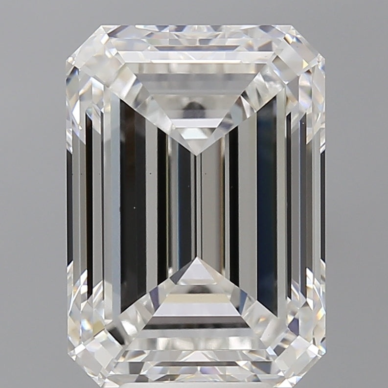 7.53 Carat Emerald Shaped, Excellent Cut, E Color, VS1 Clarity, IGI Certified Lab Grown Diamond