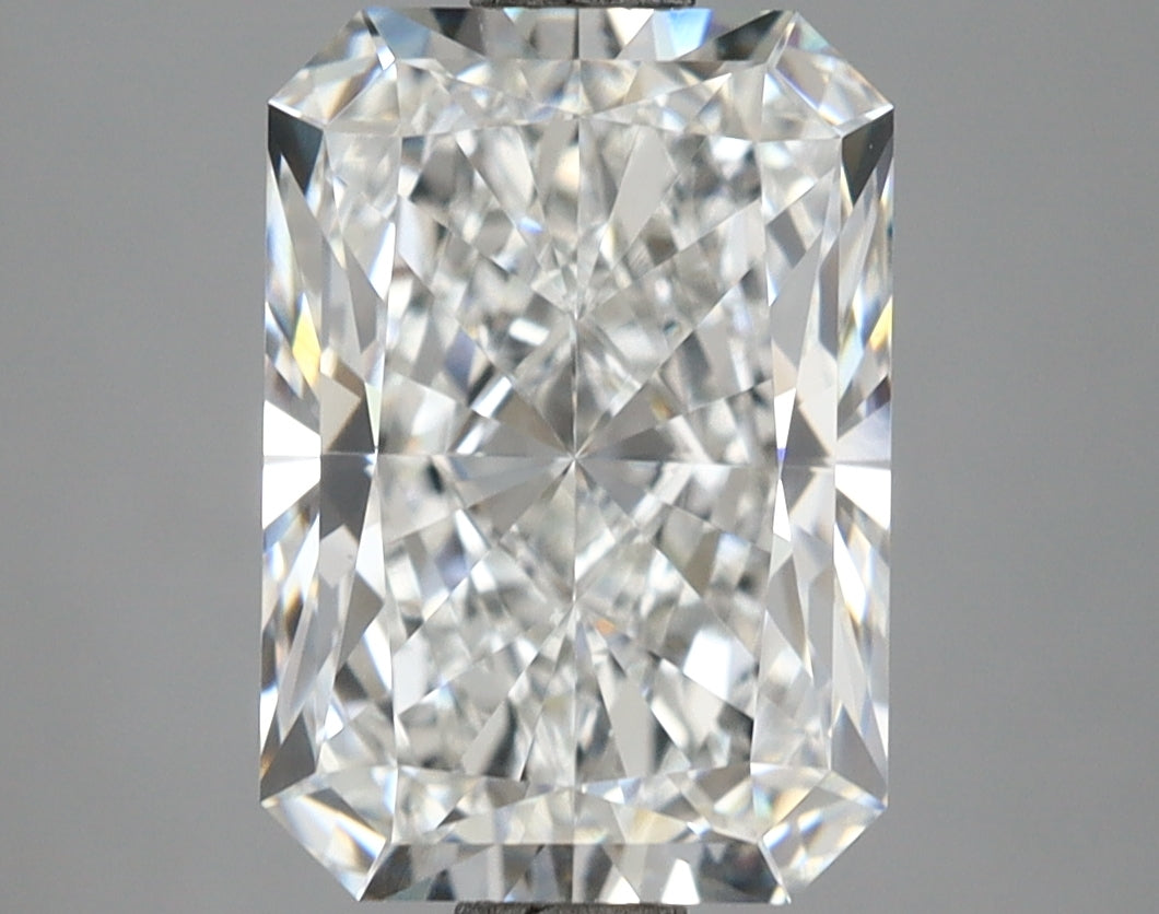 3.09 Carat Radiant Shaped, Ideal Cut, E Color, VVS2 Clarity, IGI Certified Lab Grown Diamond