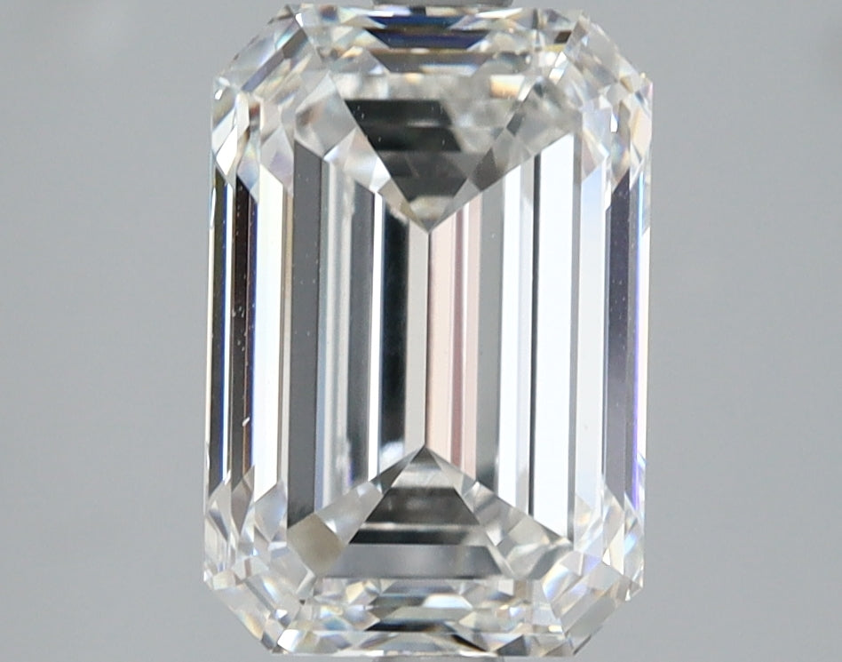 3.25 Carat Emerald Shaped, Ideal Cut, E Color, VVS2 Clarity, IGI Certified Lab Grown Diamond