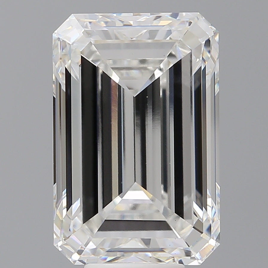 10.06 Carat Emerald Shaped, Ideal Cut, E Color, VS1 Clarity, IGI Certified Lab Grown Diamond