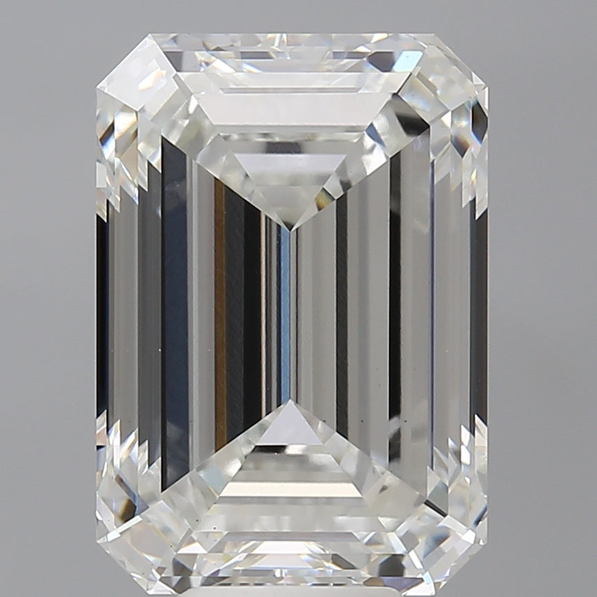 9.10 Carat Emerald Shaped, Ideal Cut, F Color, VS1 Clarity, IGI Certified Lab Grown Diamond