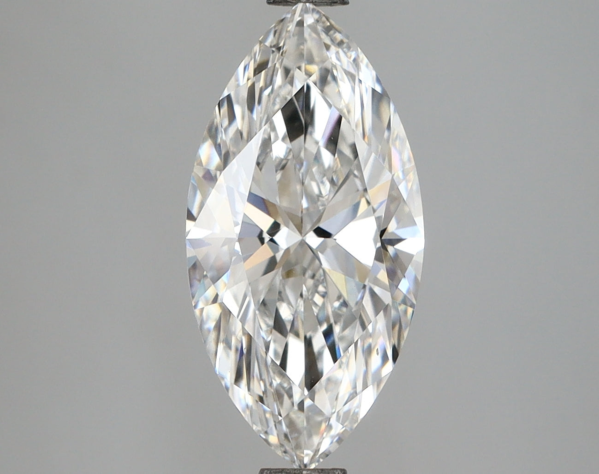 2.59 Carat Marquise Shaped, Ideal Cut, F Color, VVS2 Clarity, IGI Certified Lab Grown Diamond