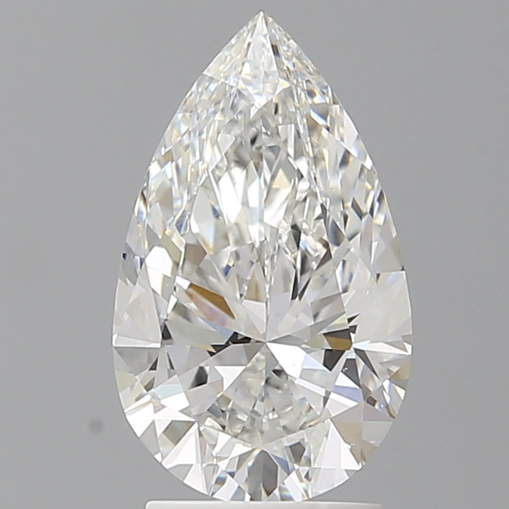 2.55 Carat Pear Shaped, Ideal Cut, F Color, VS1 Clarity, IGI Certified Lab Grown Diamond