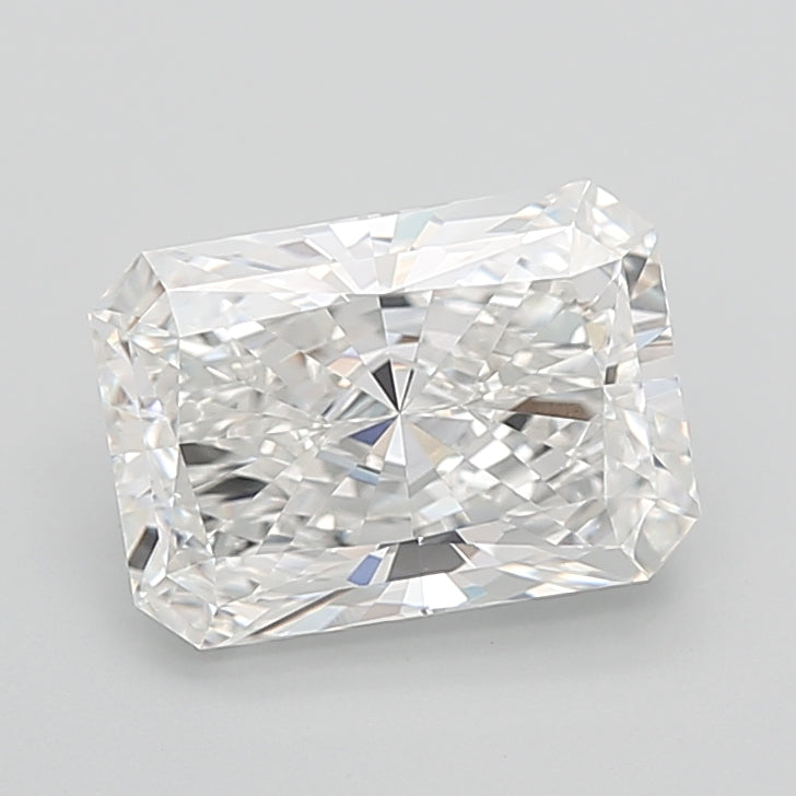 5.89 Carat Radiant Shaped, Ideal Cut, F Color, VVS2 Clarity, IGI Certified Lab Grown Diamond