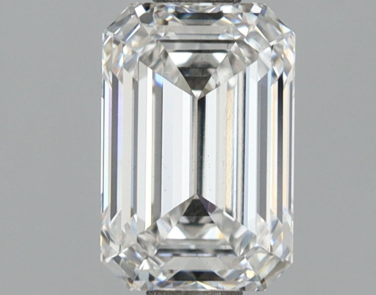 1.52 Carat Emerald Shaped, Ideal Cut, E Color, VS2 Clarity, IGI Certified Lab Grown Diamond