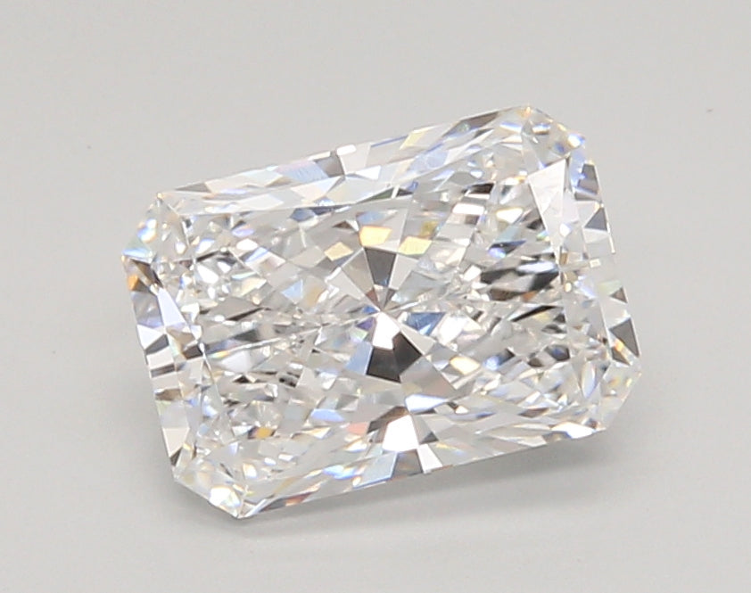 2.06 Carat Radiant Shaped, Ideal Cut, D Color, VVS2 Clarity, IGI Certified Lab Grown Diamond