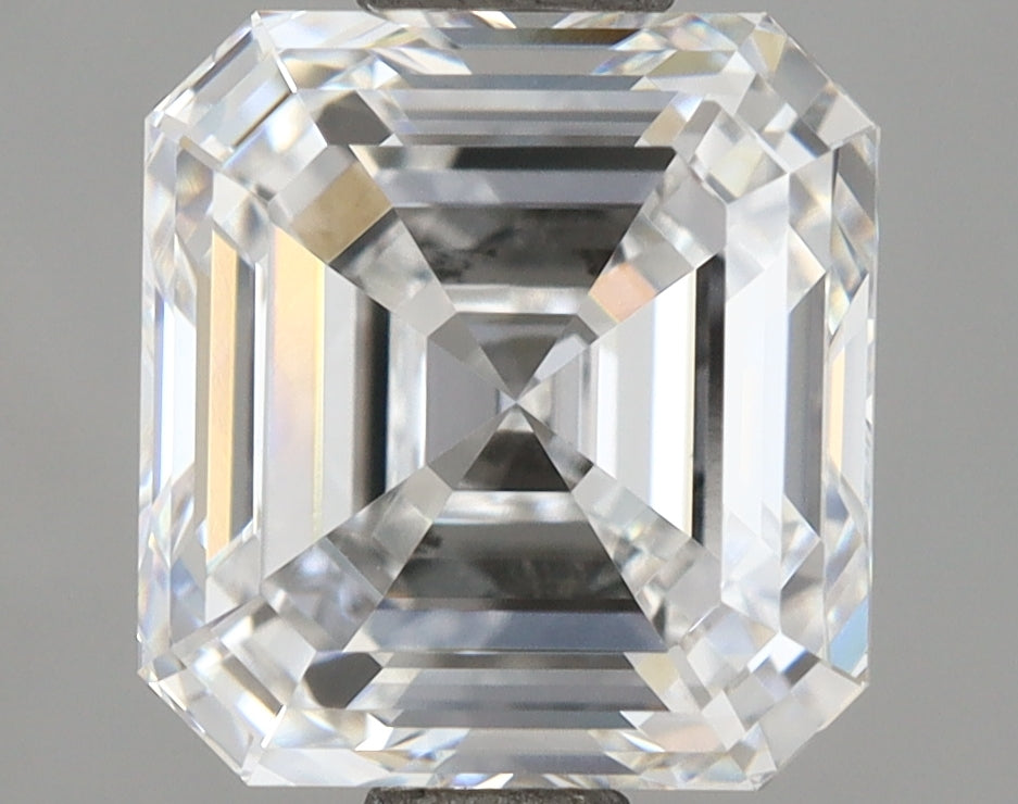 2.18 Carat Asscher Shaped, Ideal Cut, D Color, VVS2 Clarity, IGI Certified Lab Grown Diamond