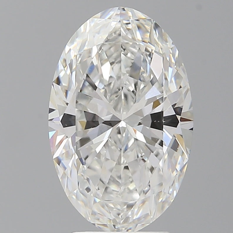 4.10 Carat Oval Shaped, Ideal Cut, F Color, VVS2 Clarity, IGI Certified Lab Grown Diamond
