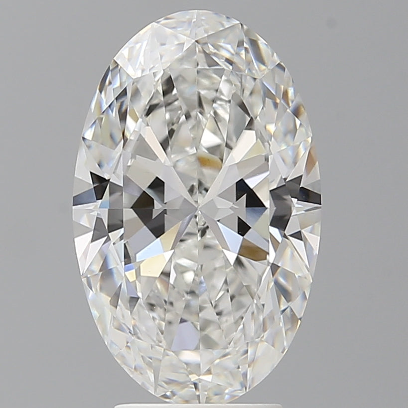 4.10 Carat Oval Shaped, Ideal Cut, F Color, VVS2 Clarity, IGI Certified Lab Grown Diamond