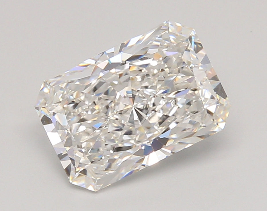 3.03 Carat Radiant Shaped, Ideal Cut, F Color, VVS2 Clarity, IGI Certified Lab Grown Diamond