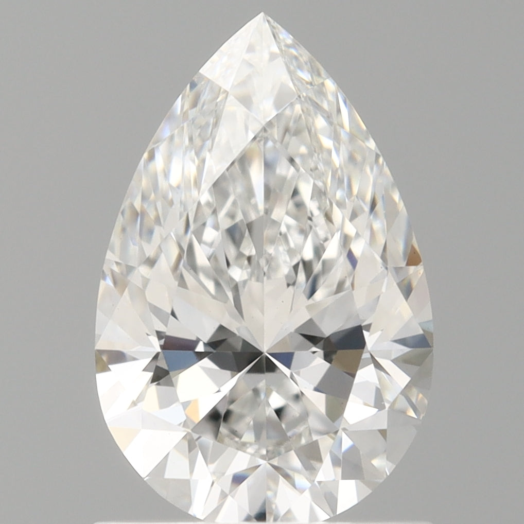 1.08 Carat Pear Shaped, Ideal Cut, D Color, VVS2 Clarity, IGI Certified Lab Grown Diamond