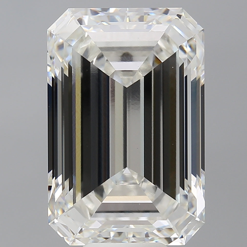 12.59 Carat Emerald Shaped, Ideal Cut, F Color, VVS2 Clarity, IGI Certified Lab Grown Diamond