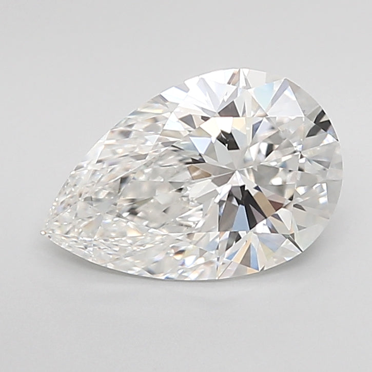2.07 Carat Pear Shaped, Ideal Cut, E Color, VVS2 Clarity, IGI Certified Lab Grown Diamond