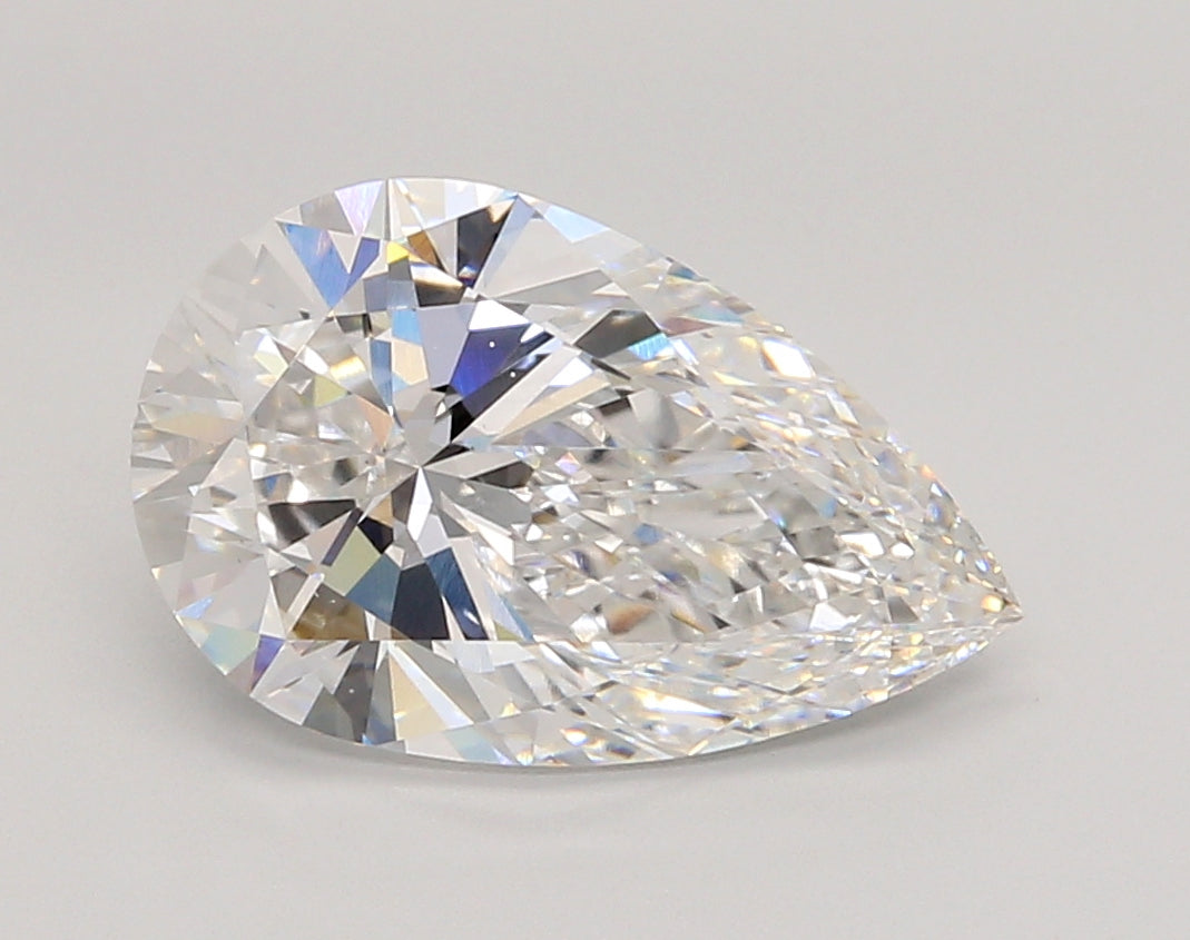 3.51 Carat Pear Shaped, Ideal Cut, E Color, VS1 Clarity, IGI Certified Lab Grown Diamond