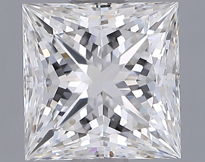 1.34 Carat Princess Shaped, Ideal Cut, E Color, VVS2 Clarity, IGI Certified Lab Grown Diamond