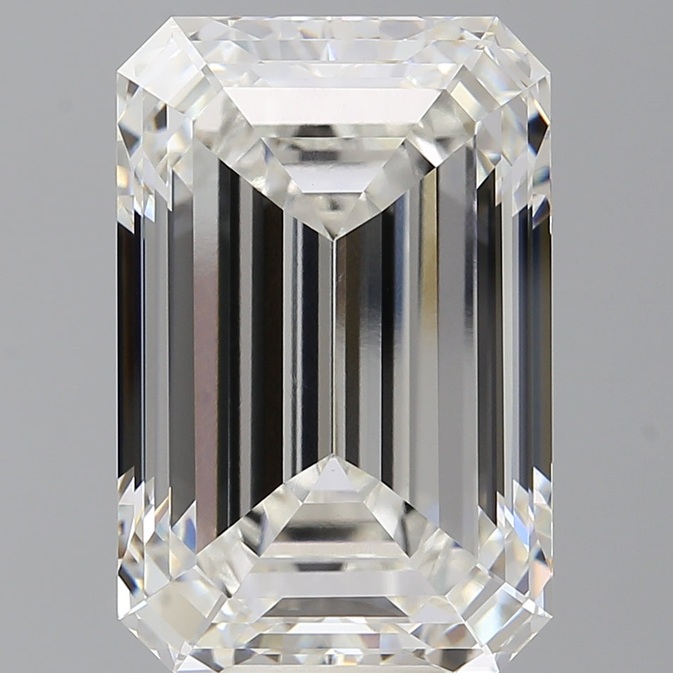 12.59 Carat Emerald Shaped, Ideal Cut, F Color, VVS2 Clarity, IGI Certified Lab Grown Diamond