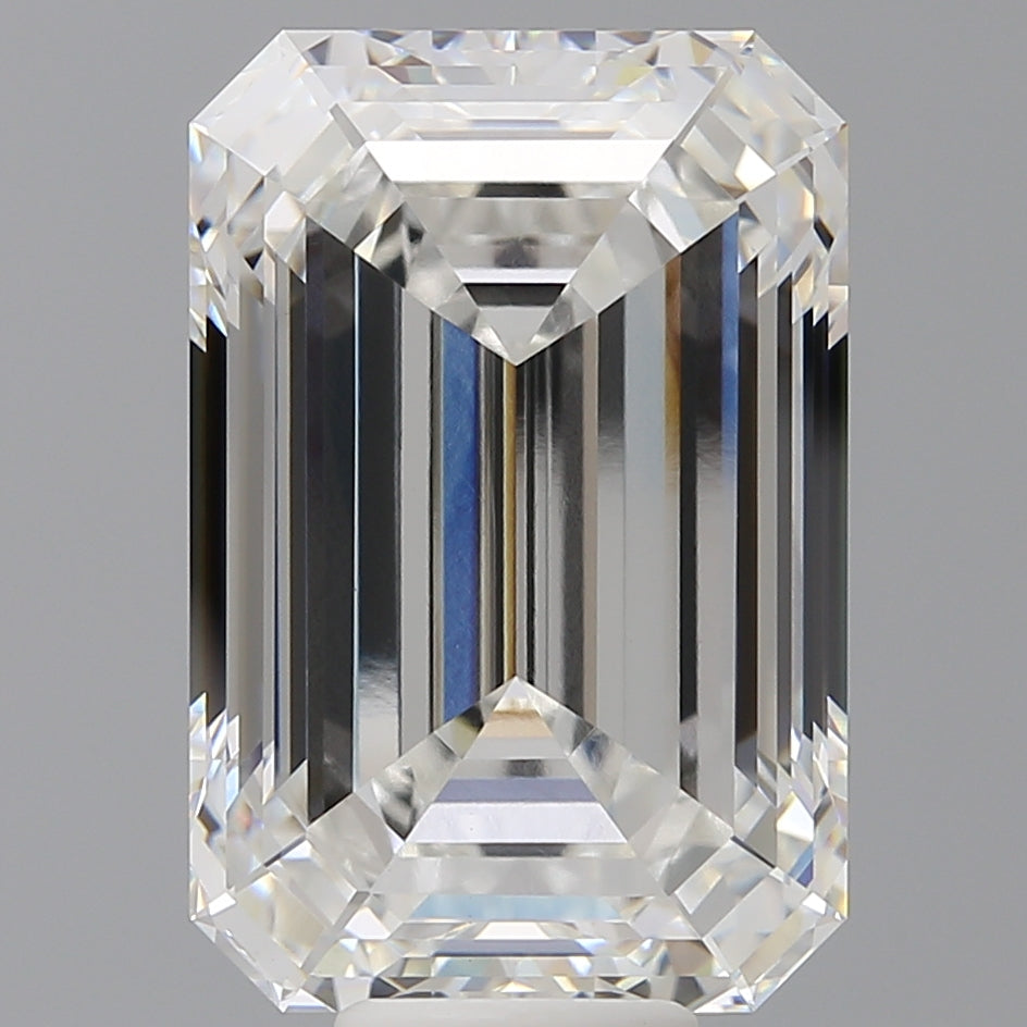 12.09 Carat Emerald Shaped, Ideal Cut, F Color, VVS2 Clarity, IGI Certified Lab Grown Diamond
