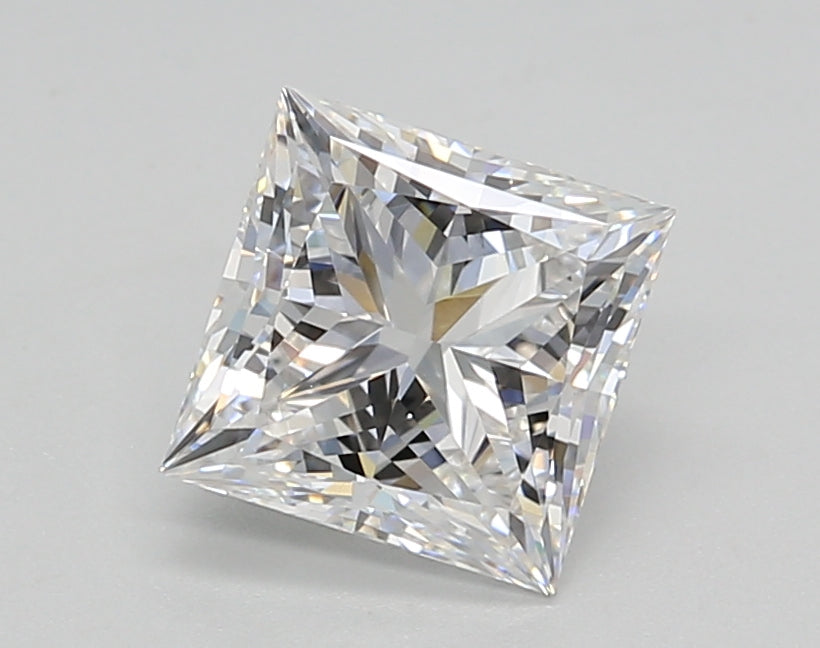 1.51 Carat Princess Shaped, Ideal Cut, E Color, VVS2 Clarity, GIA Certified Lab Grown Diamond