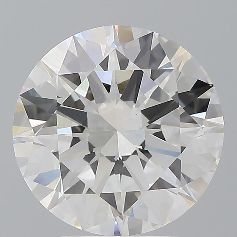 3.94 Carat Round Shaped, Excellent Cut, F Color, VVS2 Clarity, IGI Certified Lab Grown Diamond