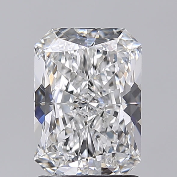1.52 Carat Radiant Shaped, Ideal Cut, F Color, VS1 Clarity, GIA Certified Lab Grown Diamond