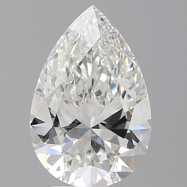 3.50 Carat Pear Shaped, Ideal Cut, E Color, VVS2 Clarity, IGI Certified Lab Grown Diamond