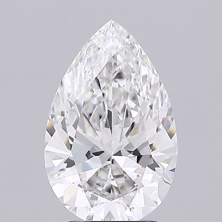 2.52 Carat Pear Shaped, Ideal Cut, F Color, VS1 Clarity, IGI Certified Lab Grown Diamond