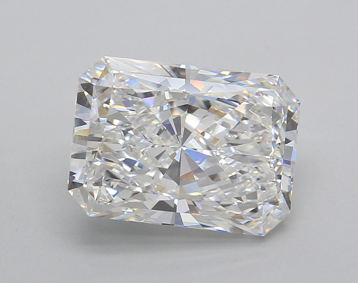 5.02 Carat Radiant Shaped, Excellent Cut, E Color, VVS2 Clarity, IGI Certified Lab Grown Diamond