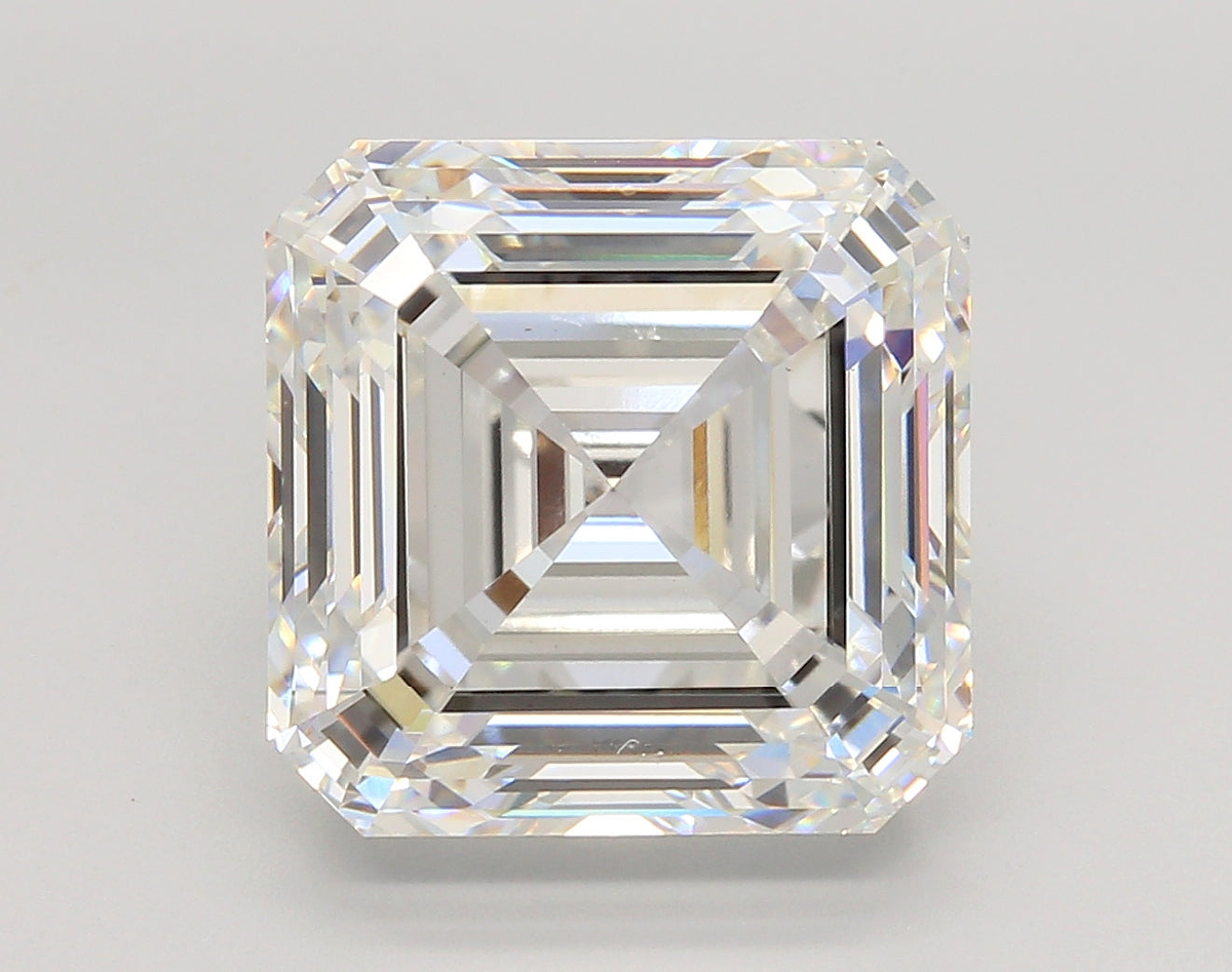 10.53 Carat Asscher Shaped, Ideal Cut, F Color, VS1 Clarity, IGI Certified Lab Grown Diamond