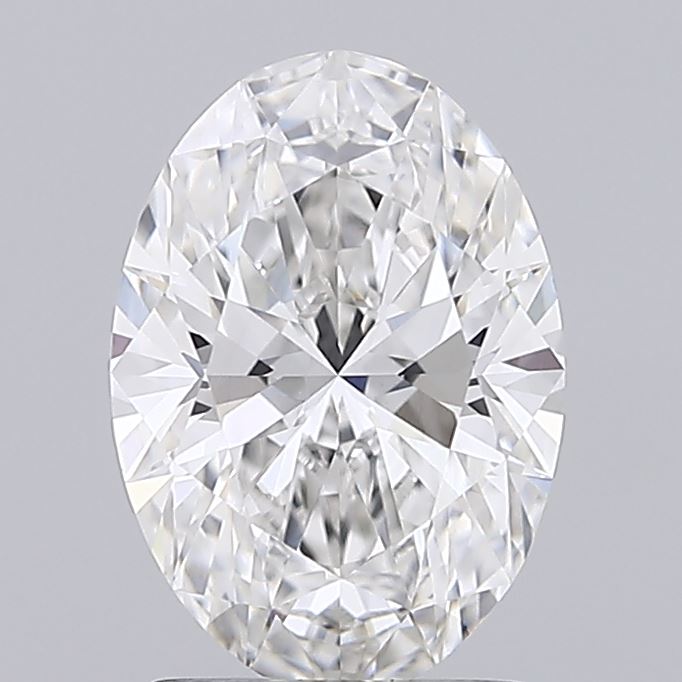 1.59 Carat Oval Shaped, Ideal Cut, F Color, VVS2 Clarity, IGI Certified Lab Grown Diamond