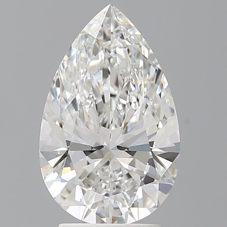 3.09 Carat Pear Shaped, Ideal Cut, E Color, VVS2 Clarity, IGI Certified Lab Grown Diamond
