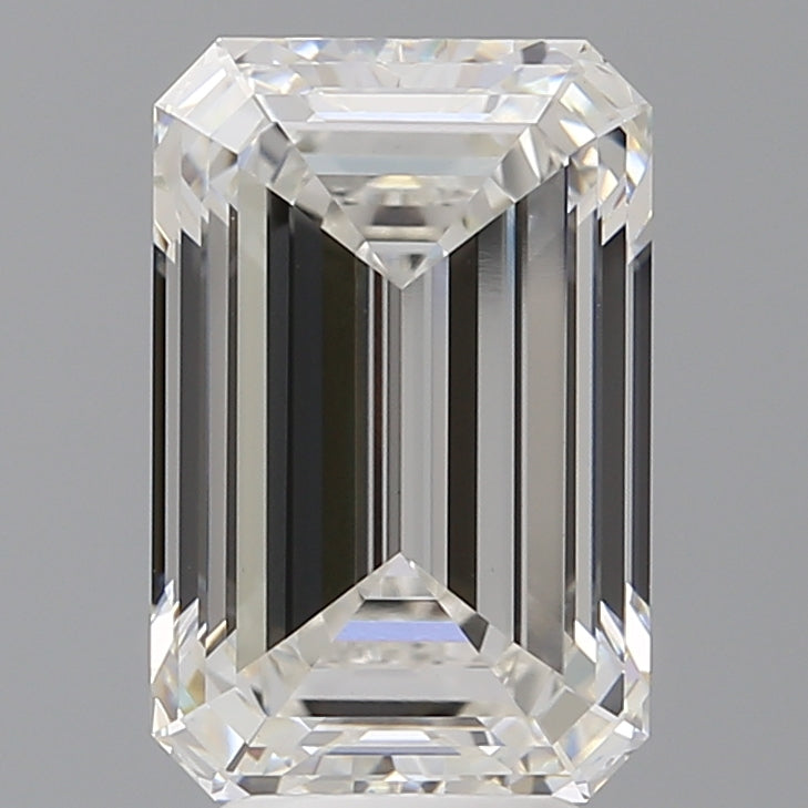 5.09 Carat Emerald Shaped, Ideal Cut, G Color, VVS2 Clarity, IGI Certified Lab Grown Diamond