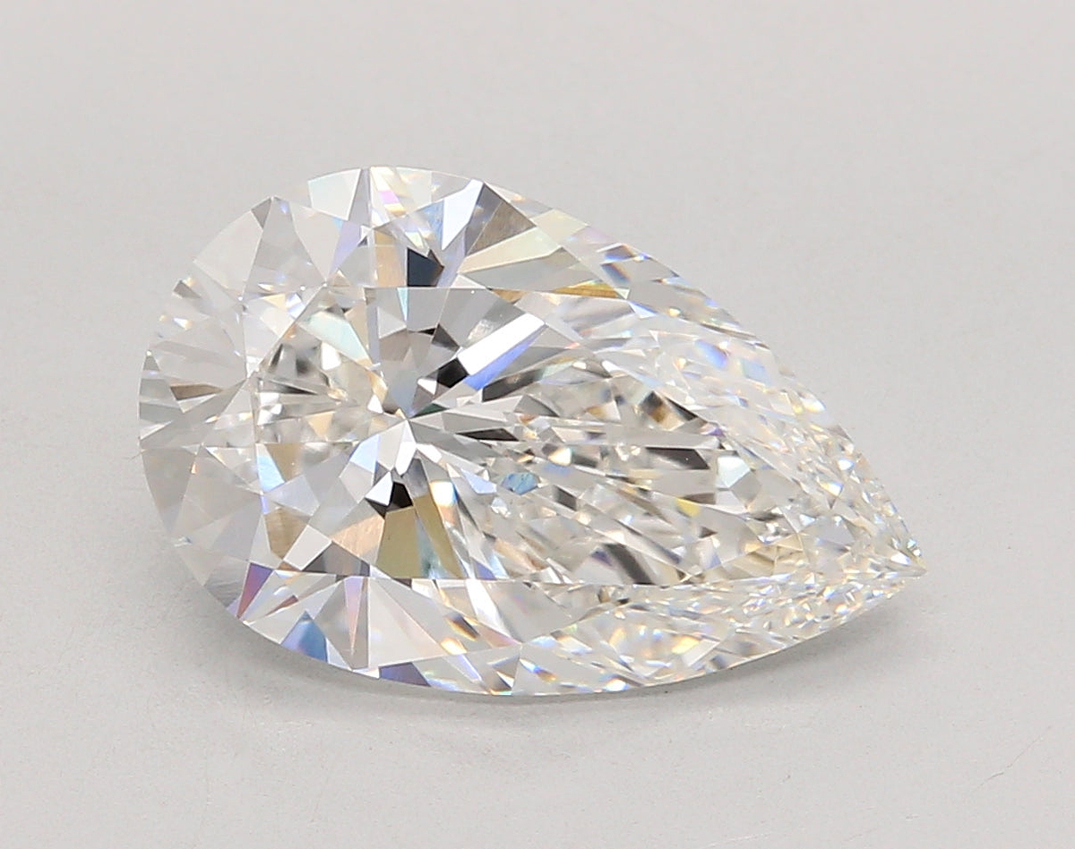 5.05 Carat Pear Shaped, Ideal Cut, E Color, VVS2 Clarity, IGI Certified Lab Grown Diamond