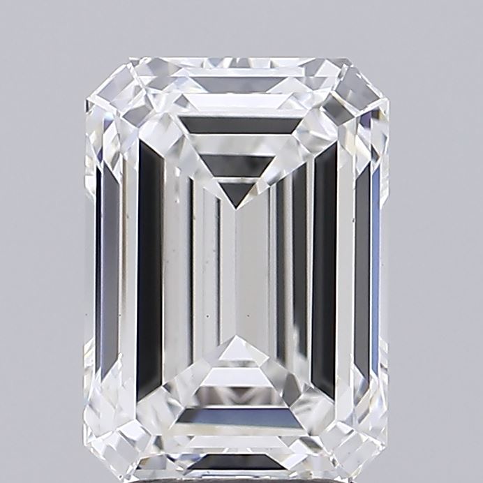 3.04 Carat Emerald Shaped, Ideal Cut, F Color, VS1 Clarity, IGI Certified Lab Grown Diamond