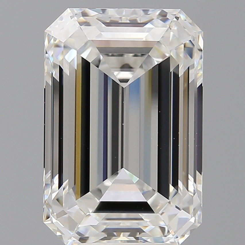 9.52 Carat Emerald Shaped, Ideal Cut, F Color, VVS2 Clarity, IGI Certified Lab Grown Diamond