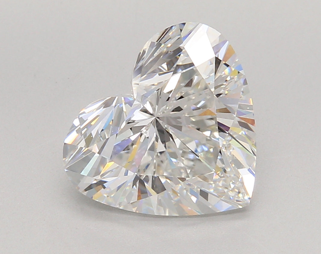 4.06 Carat Heart Shaped, Ideal Cut, E Color, VVS2 Clarity, IGI Certified Lab Grown Diamond