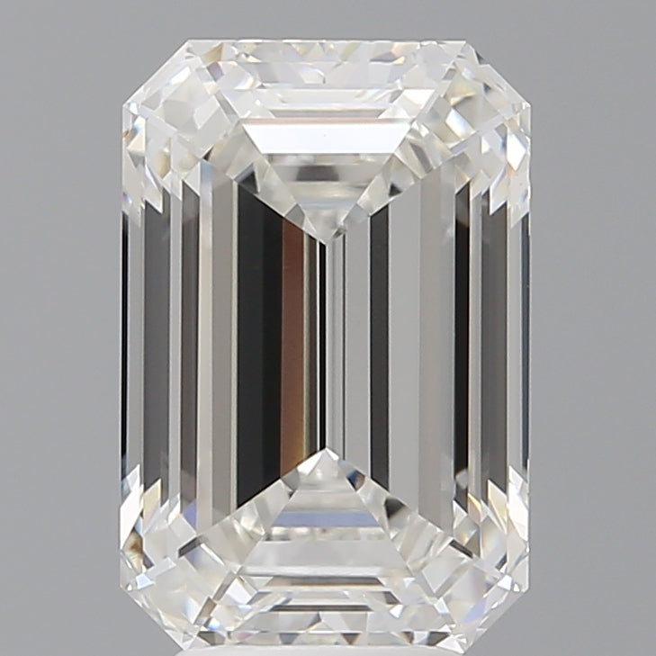 5.10 Carat Emerald Shaped, Ideal Cut, F Color, VVS2 Clarity, IGI Certified Lab Grown Diamond