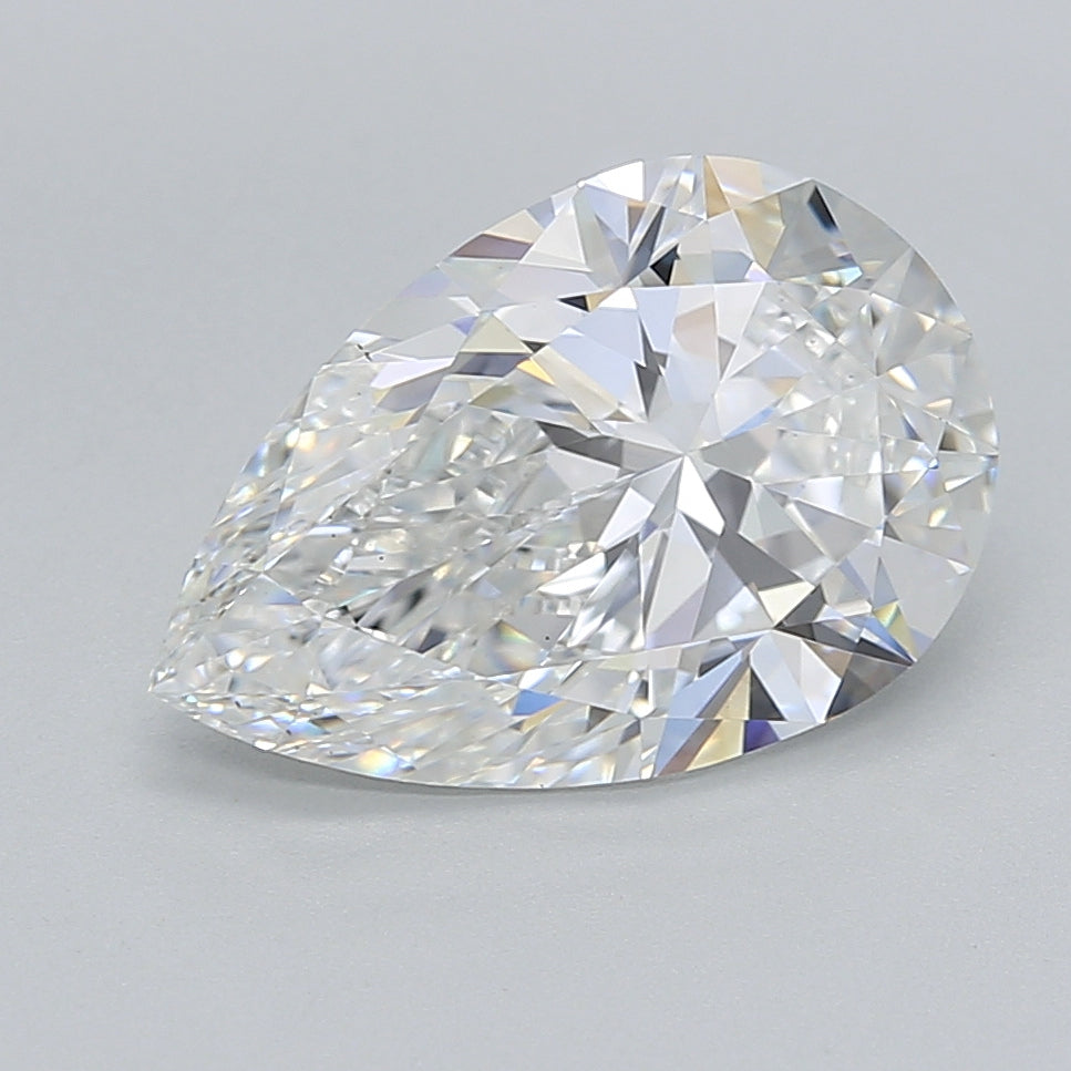 3.02 Carat Pear Shaped, Ideal Cut, D Color, VS1 Clarity, IGI Certified Lab Grown Diamond